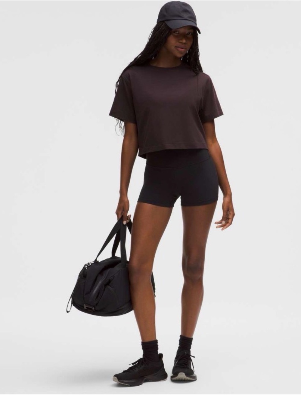 Lululemon All Yours Organic Cotton Cropped T-Shirt Sequoia - Picture 6 of 9